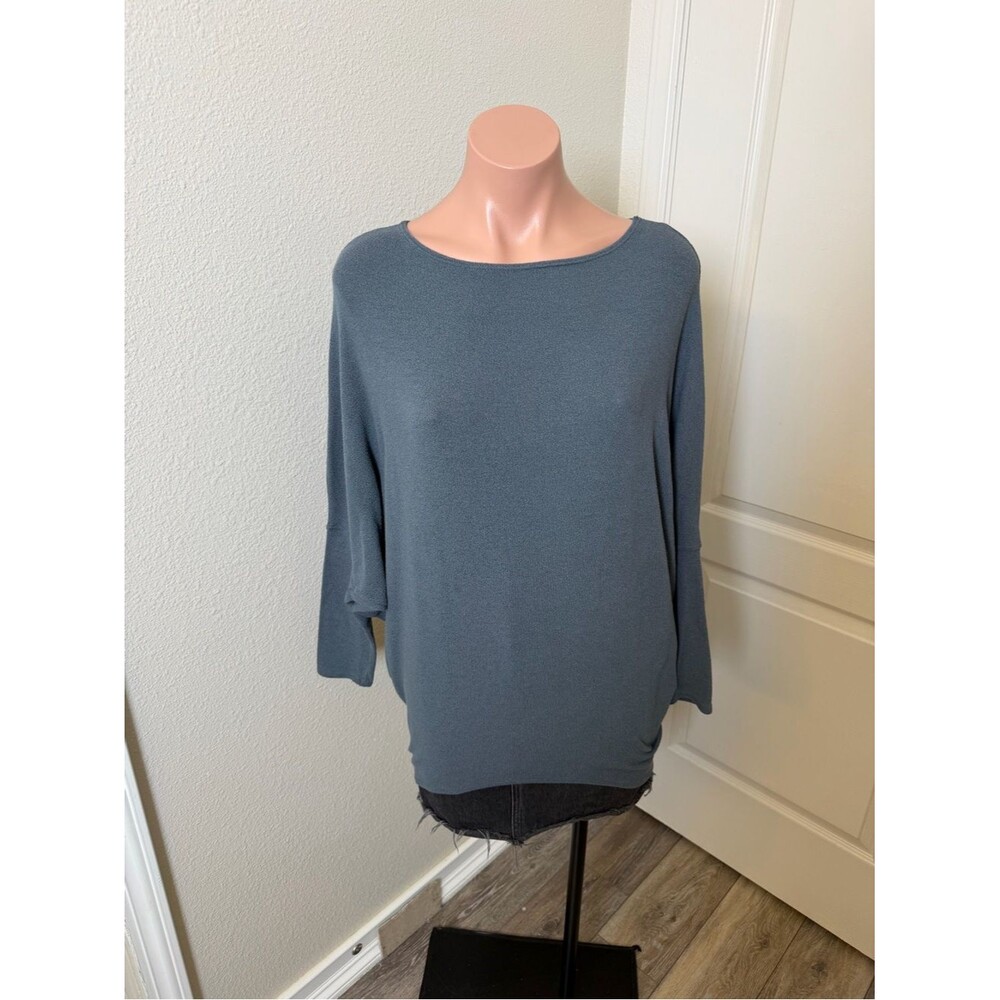 Willows Relaxed Boatneck Long Sleeve Top Shirt Sz M